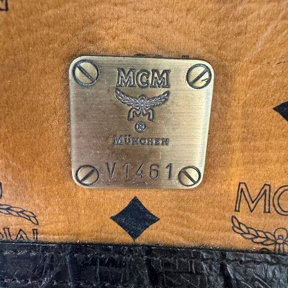 Authentic MCM Cognac Boston Style Bag - Picture 2 of 13